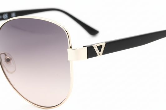 Lunettes de Soleil Guess GF6172 32B - Monture Métal Doré Noir Femme - IMPOSE TON STYLL