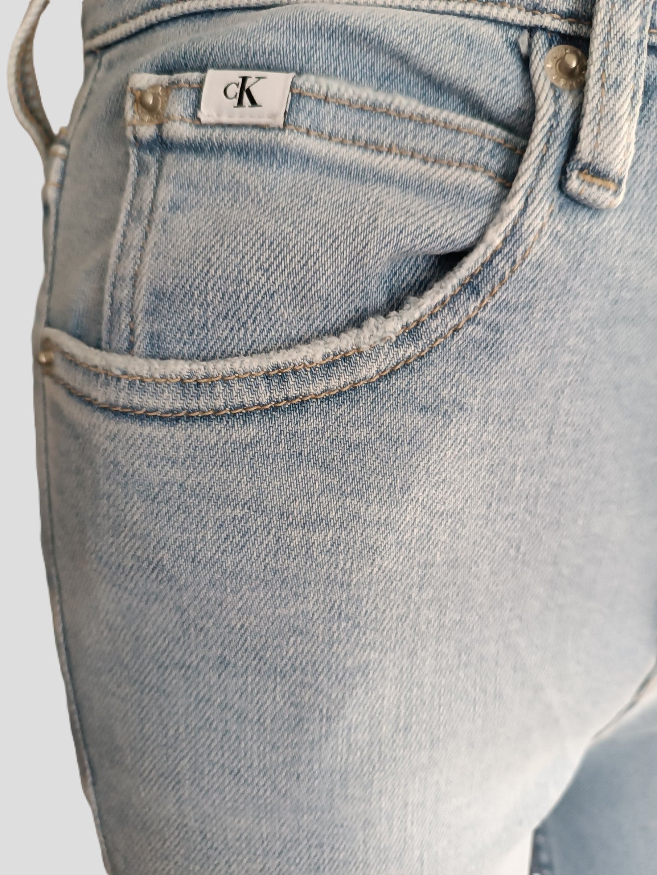 Jean Calvin Klein Femme High Rise Skinny Ankle N/I28 - Bleached Blue