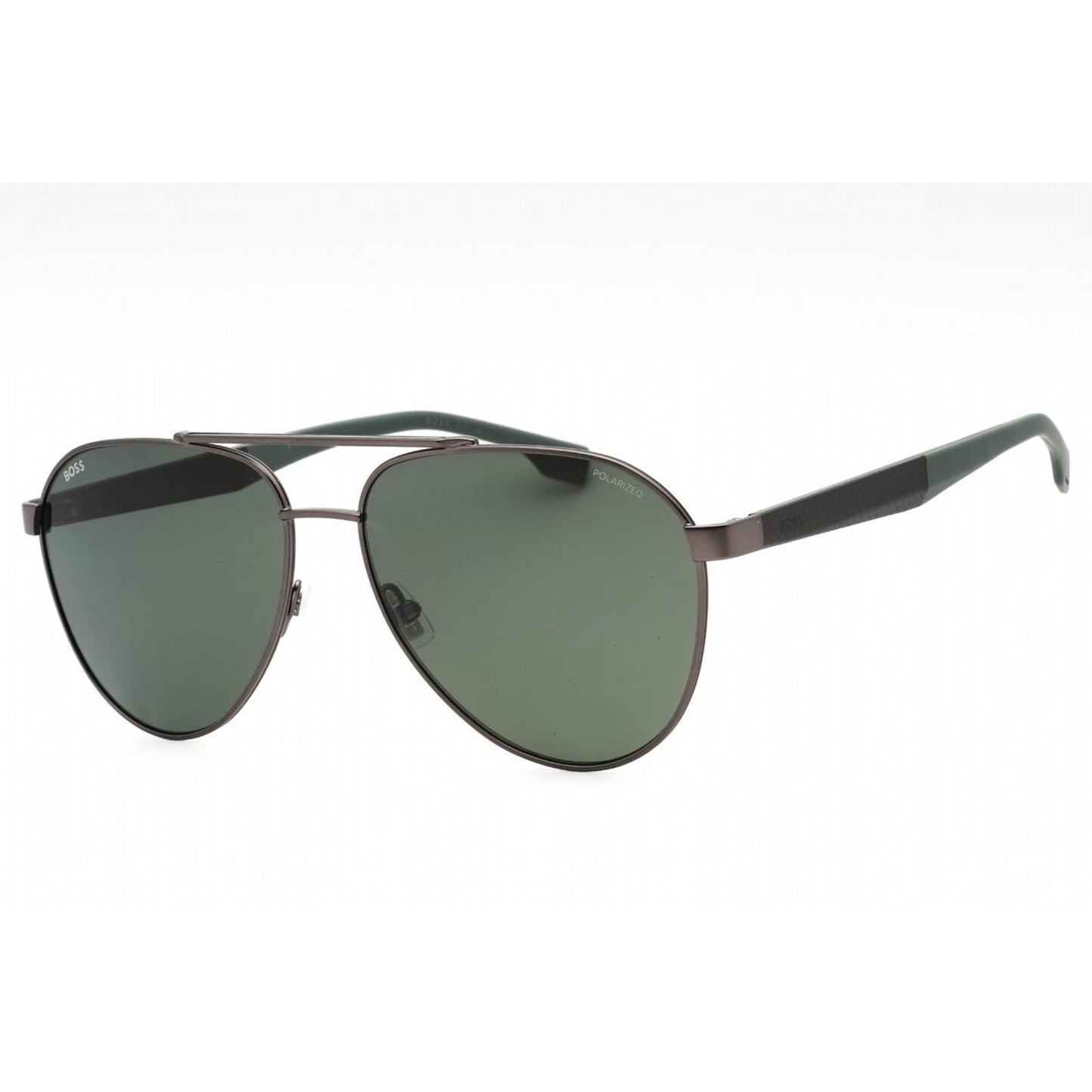 Lunettes de Soleil Aviateur Hugo Boss 1485S - Monture Gunmetal Verres Verts - IMPOSE TON STYLL