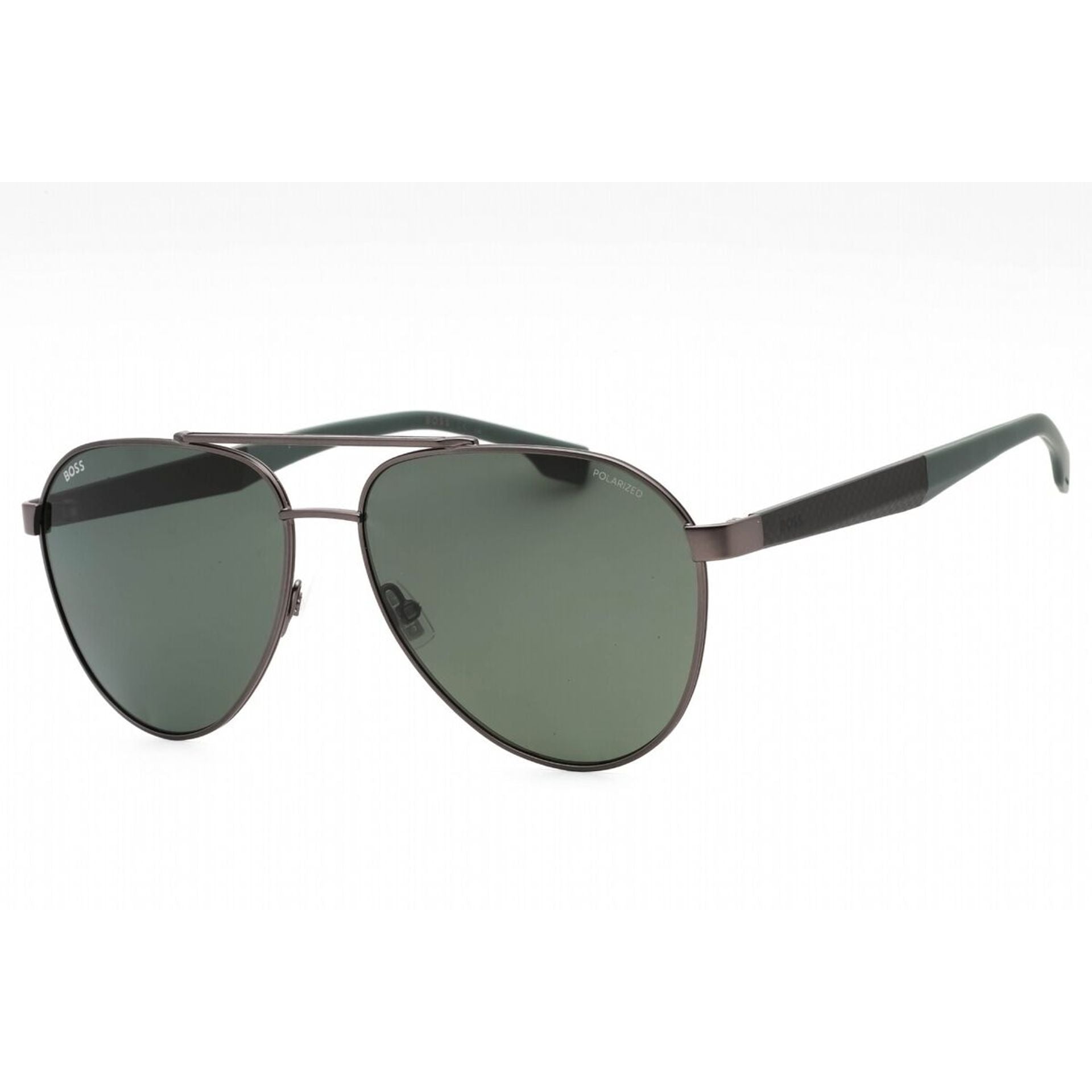 Lunettes de Soleil Aviateur Hugo Boss 1485S - Monture Gunmetal Verres Verts - IMPOSE TON STYLL