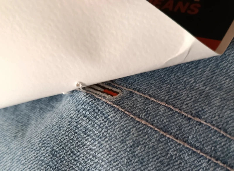 Jean Tommy Hilfiger Femme Bleu Clair Taille Haute Coupe Droite Ankle taille W27