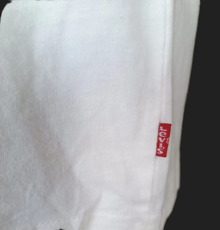 T-shirt Levi’s Homme Blanc – Coupe Relaxed Fit & Logo Poitrine Taille : M
