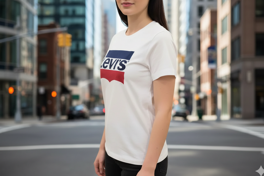 T-shirt Femme Levi’s® Blanc – Logo Tricolore Taille : S IMPOSE TON STYLL