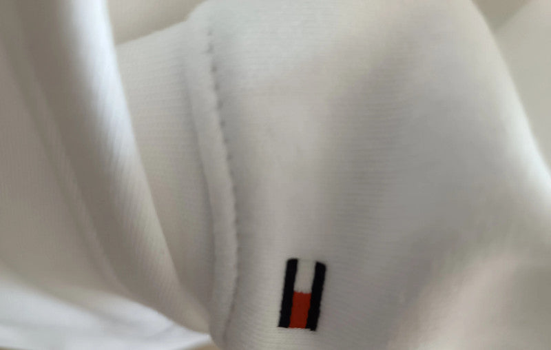 Sweat Tommy Hilfiger blanc "Chest Stripe" – Taille M