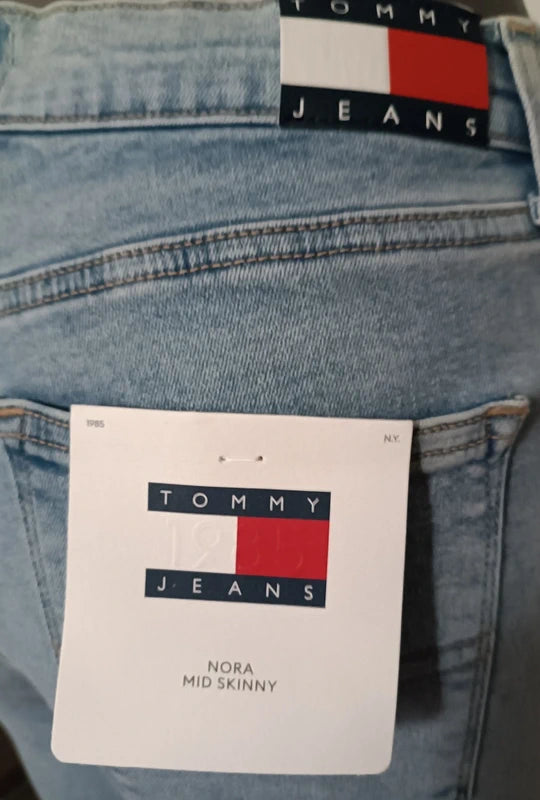 Jean Tommy Jeans Nora Mid Skinny Femme - Bleu Clair Délavé W30xL32 Tommy Jeans