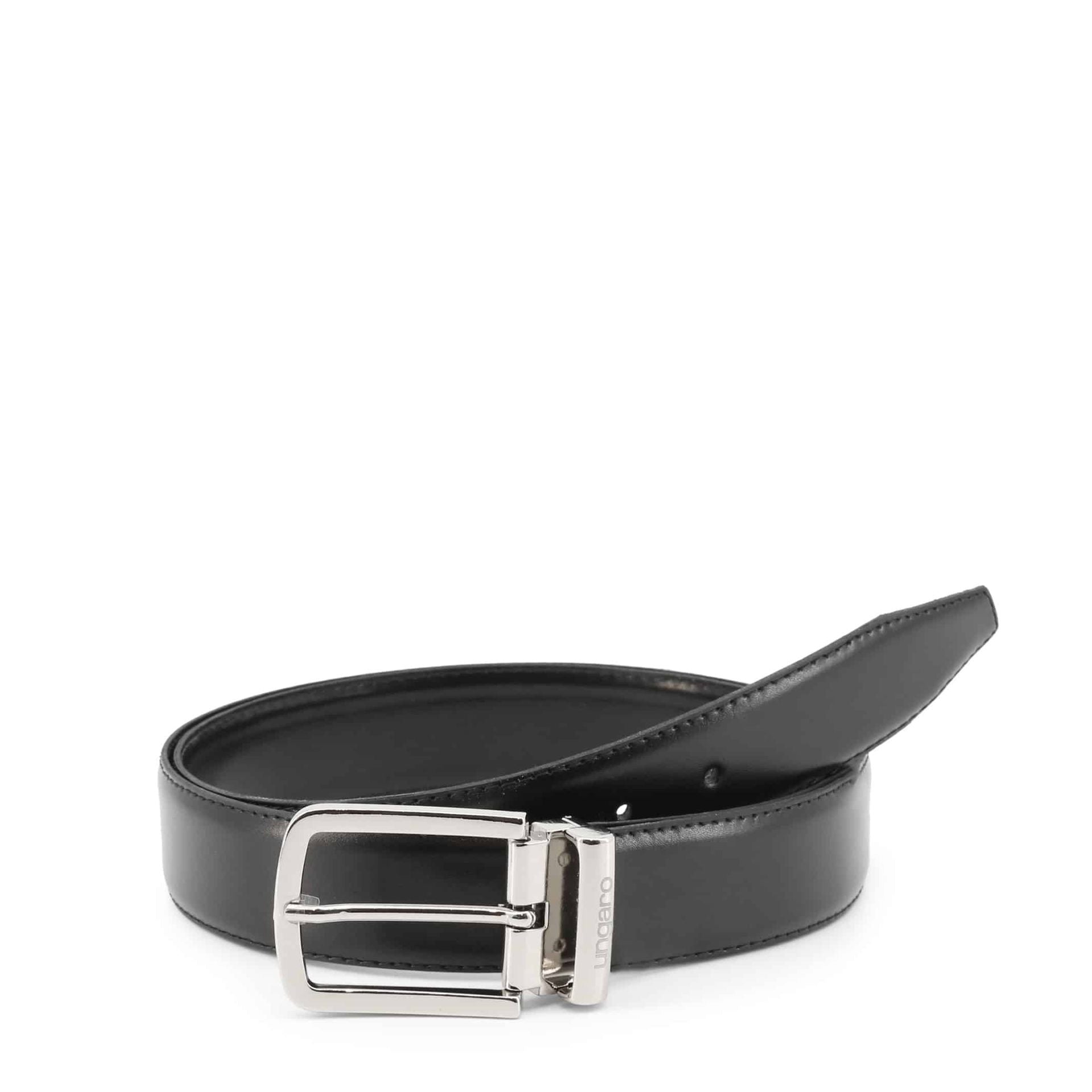 Ceinture Cuir Homme Ungaro Made in Italy - Noir Classique - IMPOSE TON STYLL