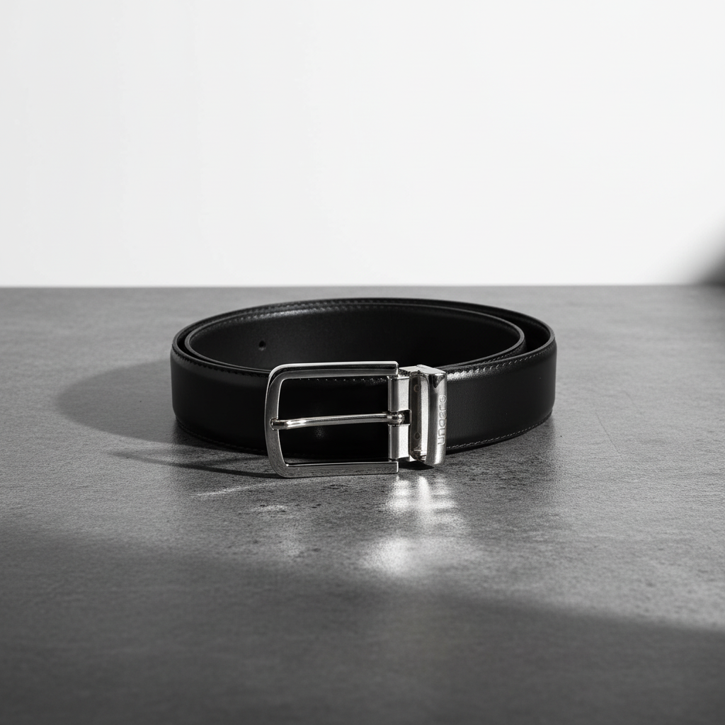 Ceinture Cuir Homme Ungaro Made in Italy - Noir Classique - IMPOSE TON STYLL