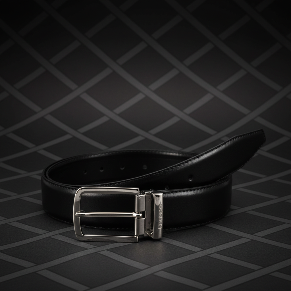 Ceinture Cuir Homme Ungaro Made in Italy - Noir Classique - IMPOSE TON STYLL
