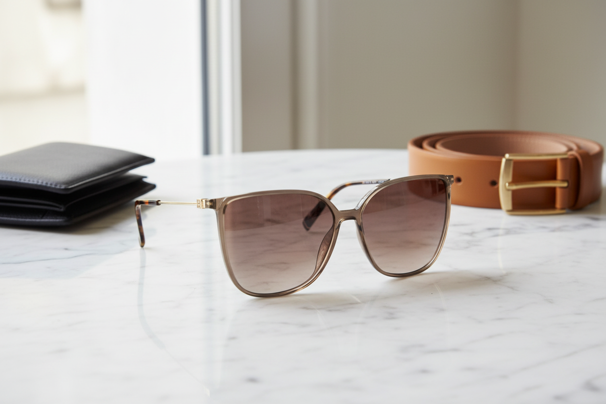 Lunettes de Soleil Tommy Hilfiger Femme TH2095S - Monture Acétate Beige Brun Dégradé - IMPOSE TON STYLL