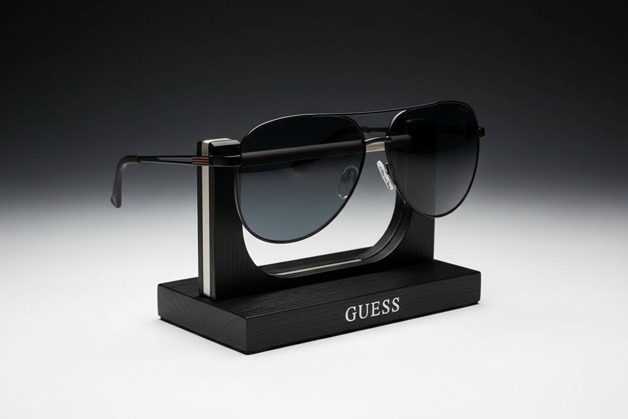 Lunettes de Soleil Aviateur Guess - Monture Métal Noir Premium - IMPOSE TON STYLL