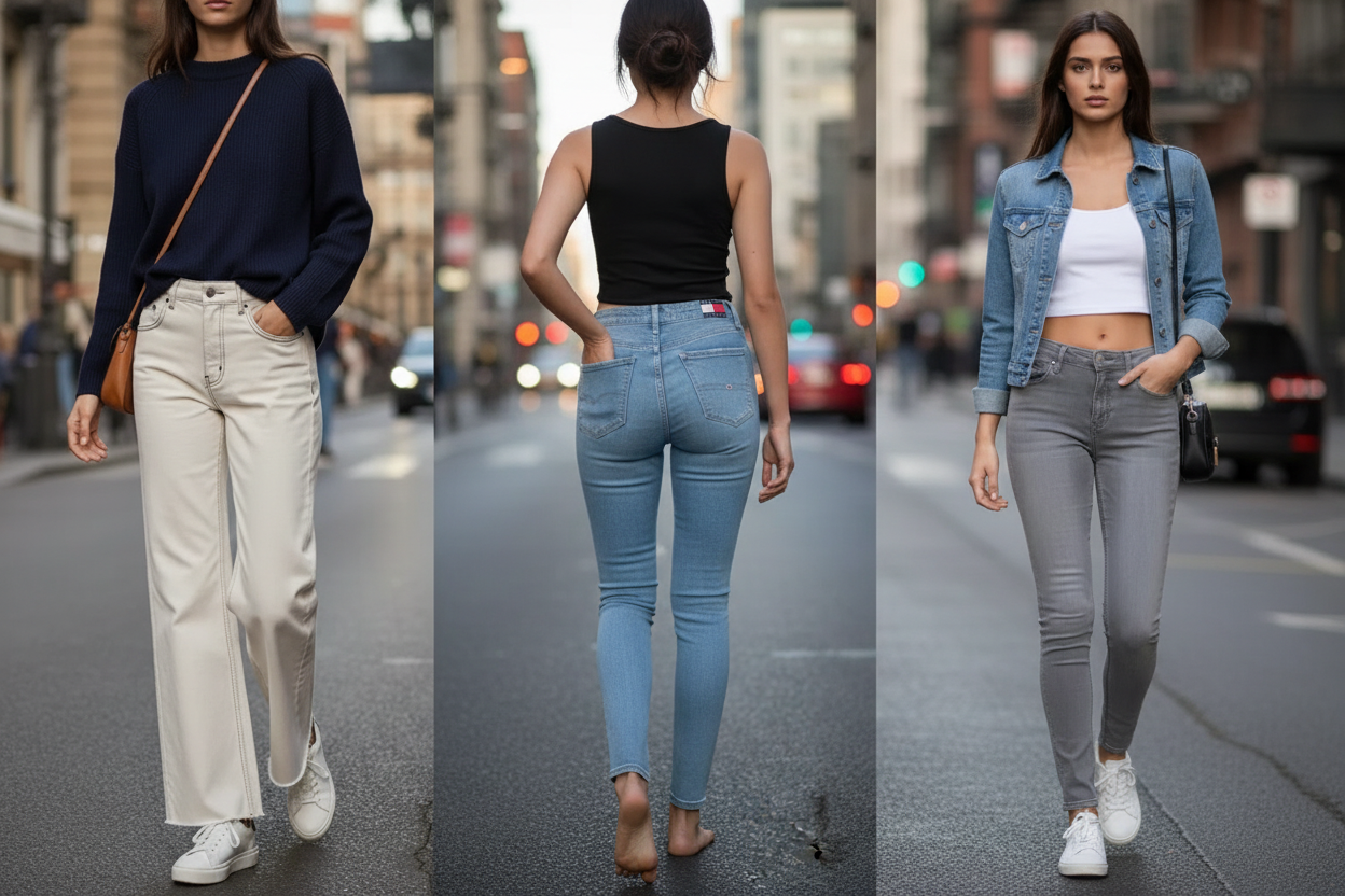 3 modèles denim réunis
