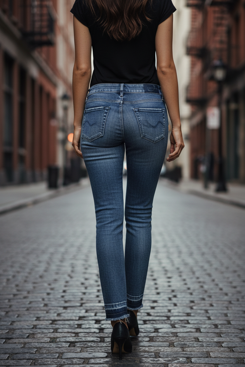 Jean Femme Jacob Cohen Jocelyn Slim Bleu Délavé - Made in Italy - IMPOSE TON STYLL