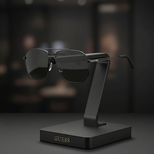 Lunettes de Soleil Guess GF5092 02N - Monture Métal Noir Homme - IMPOSE TON STYLL