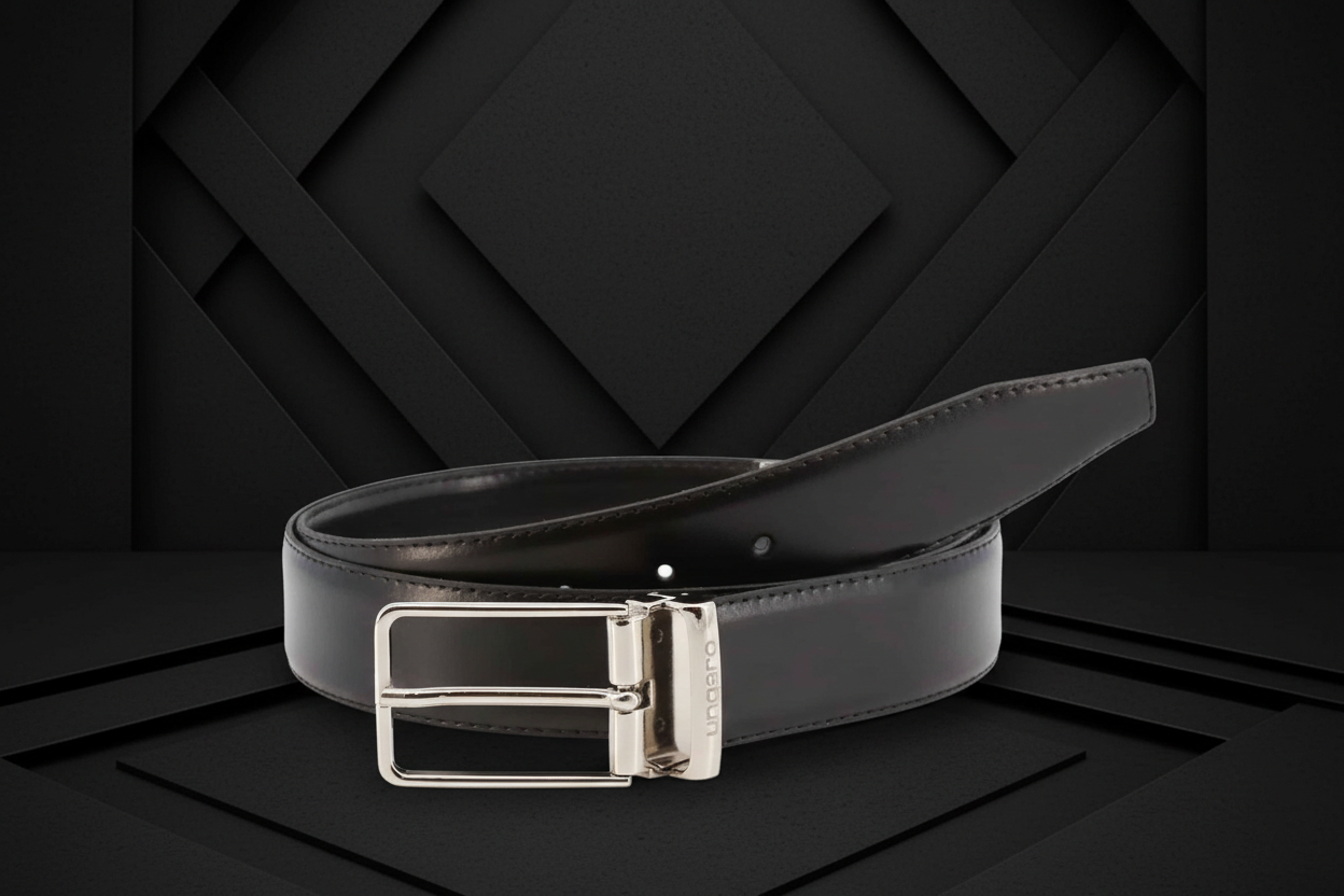 Ceinture Ungaro Homme Cuir Italien Noir - Élégance Intemporelle Made in Italy - IMPOSE TON STYLL