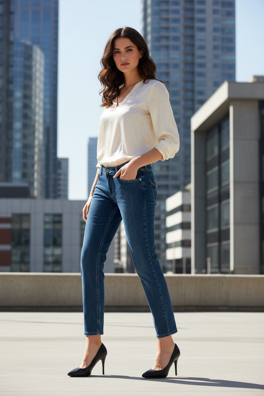 Jean Femme Bleu Ungaro Fever - Denim Premium Made in Italy