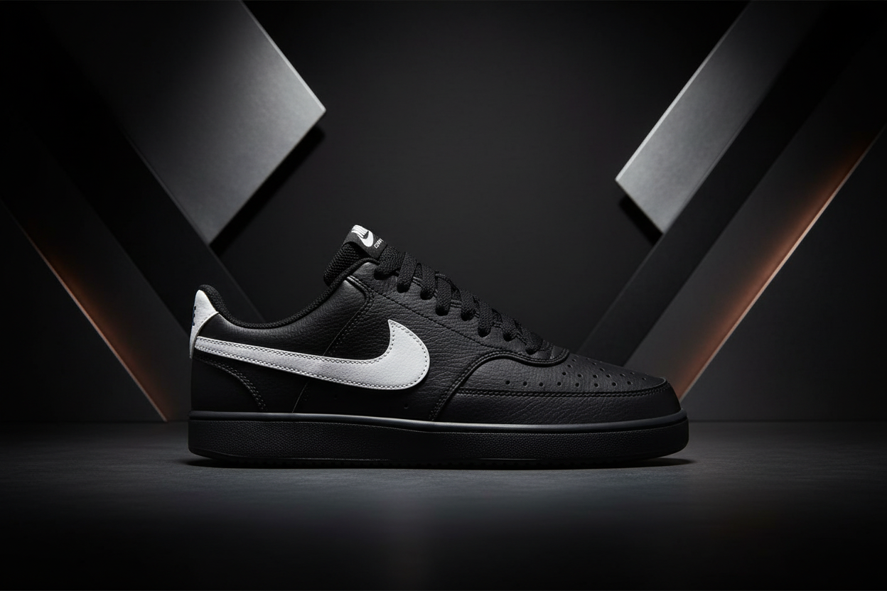 Nike Sneakers Homme Noir - Baskets Mode Premium Cuir et Synthétique