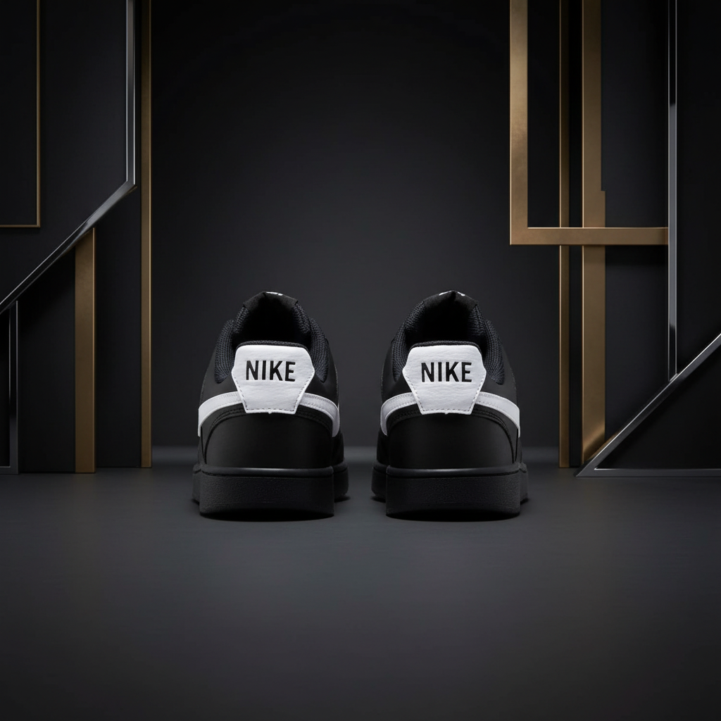 Nike Sneakers Homme Noir - Baskets Mode Premium Cuir et Synthétique