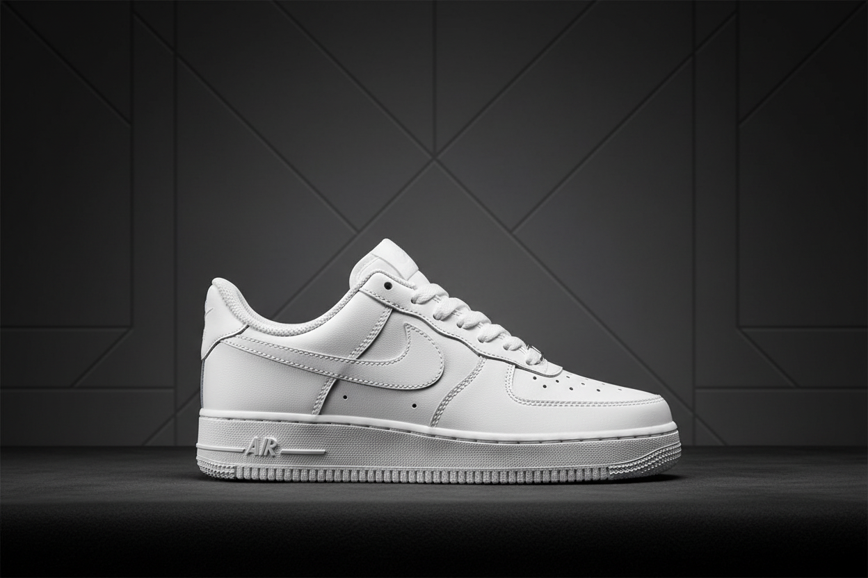 Nike Air Force 1 Femme Blanc - Sneakers Cuir Premium DD8959-100