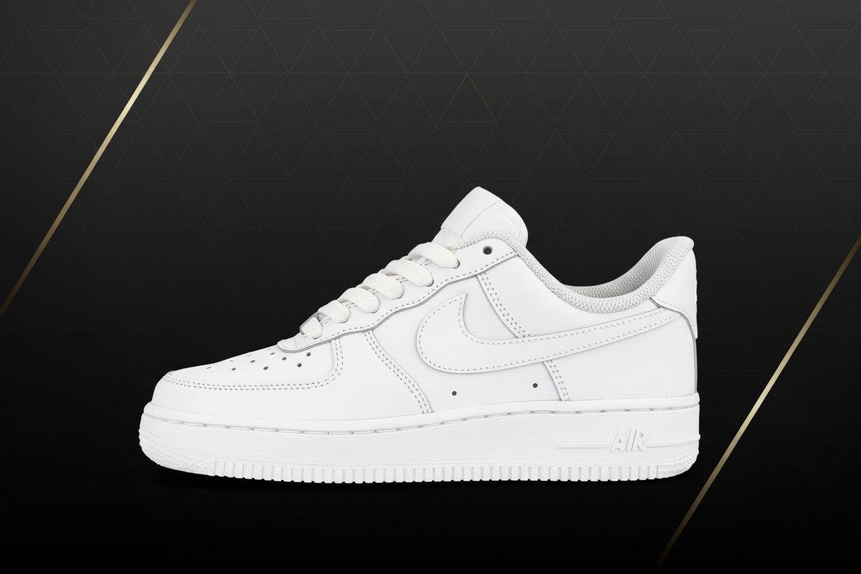 Nike Air Force 1 Femme Blanc - Sneakers Cuir Premium DD8959-100