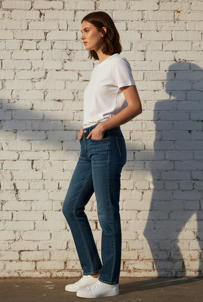 Jean Femme Levi’s 721 High Rise Skinny – Taille Haute, Denim Stretch taille W27