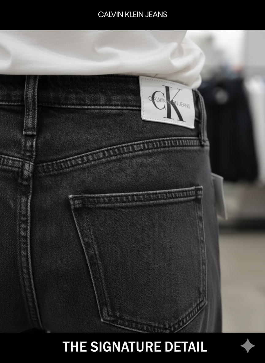 Jean Calvin Klein baggy femme détail poche arrière