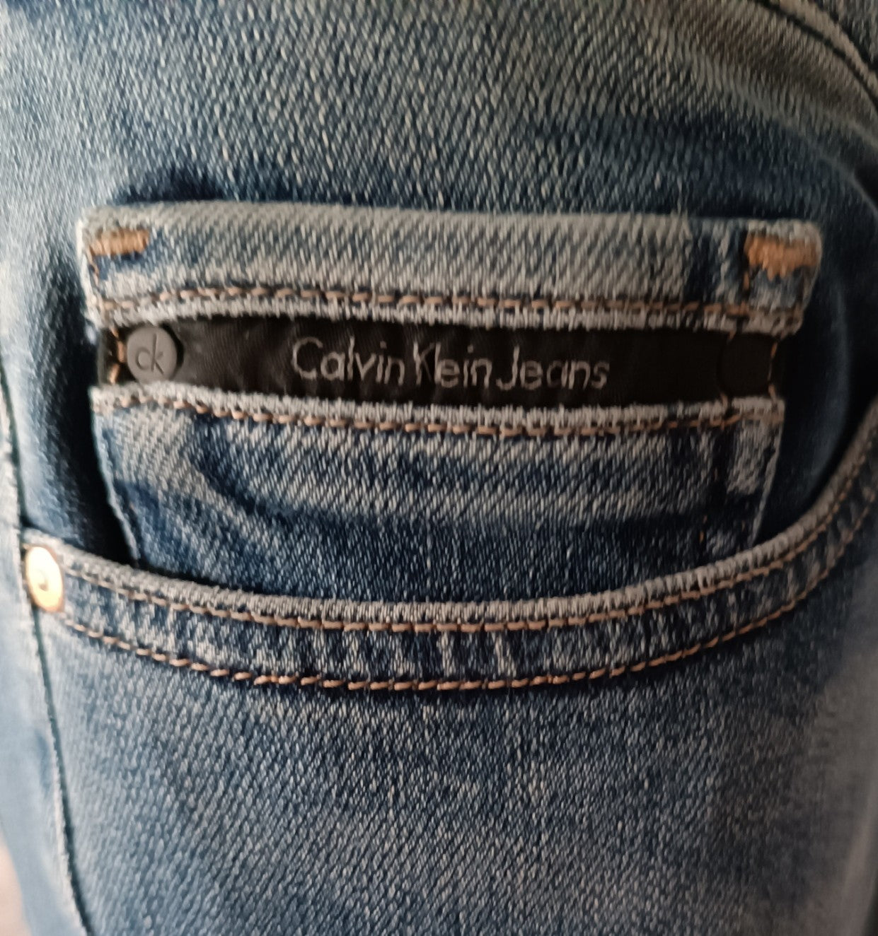 Jean Déchiré Bleu skinny Calvin Klein femme - Coupe Slim taille W31xL30