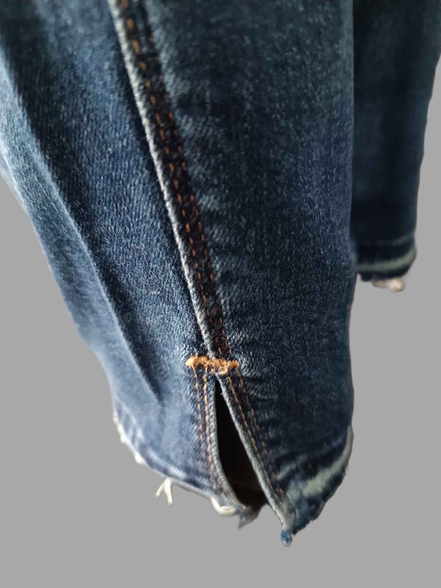 Jean Calvin Klein Femme Skinny Ankle Mid Rise Bleu Foncé W27 L32