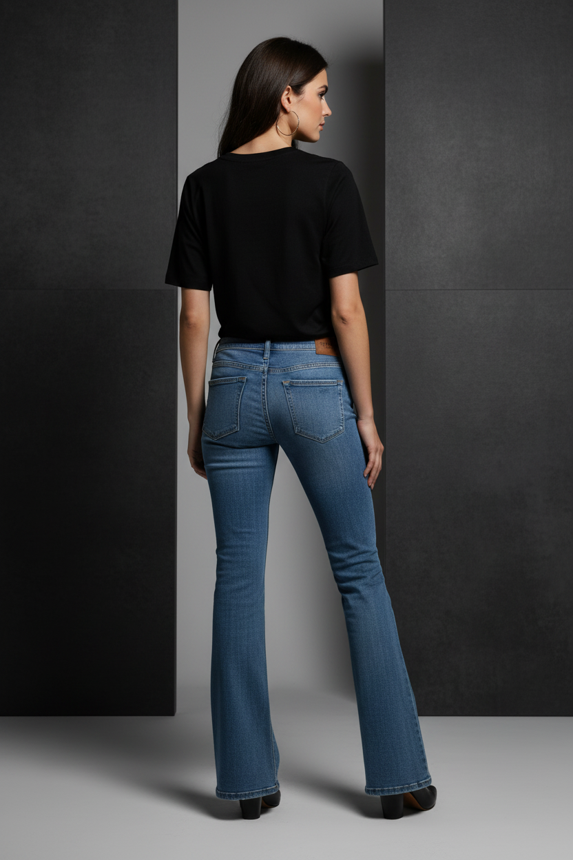 Jean Bootcut Femme Tommy Hilfiger Maddie - Denim Délavé Bleu Clair Taille 27/32 Tommy Hilfiger