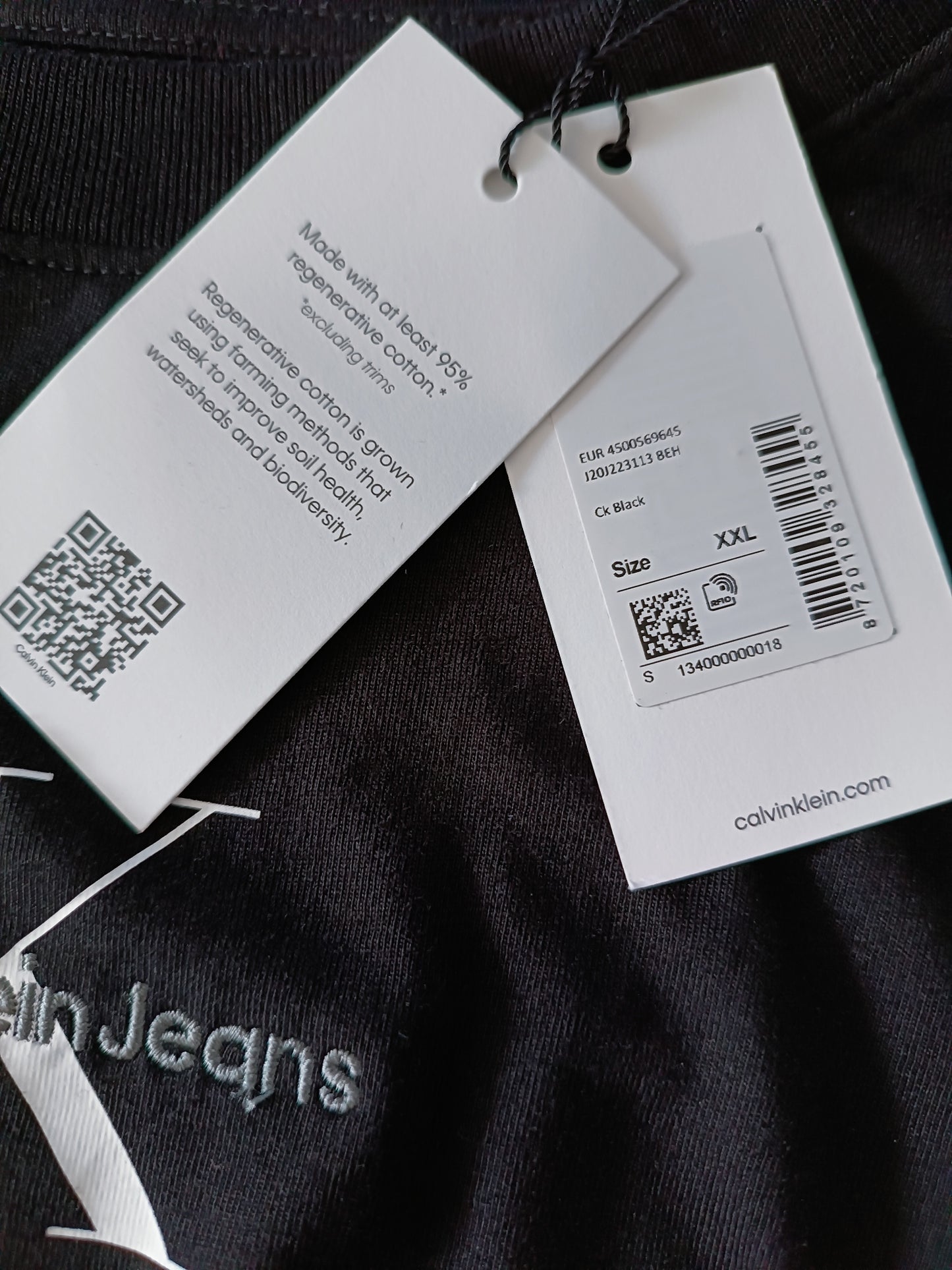 T-Shirt Calvin Klein Jeans – Logo CK Monogram Noir taille XXL