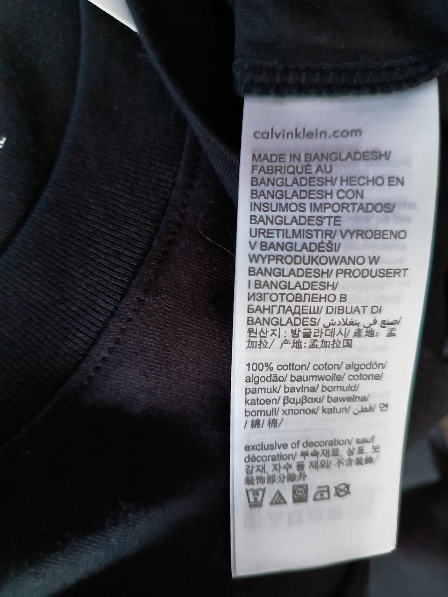 T-Shirt Calvin Klein Jeans – Logo CK Monogram Noir taille XXL