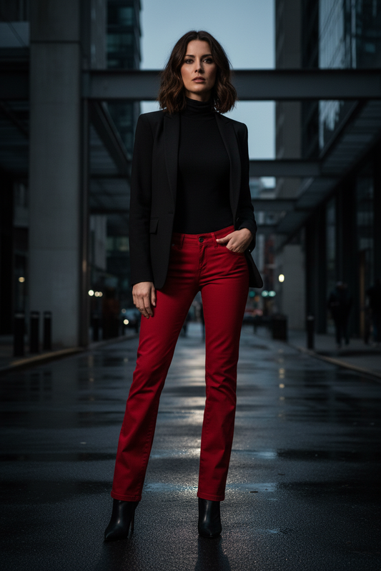 Pantalon Ungaro Fever Rouge Élégant - Coupe Moderne Femme