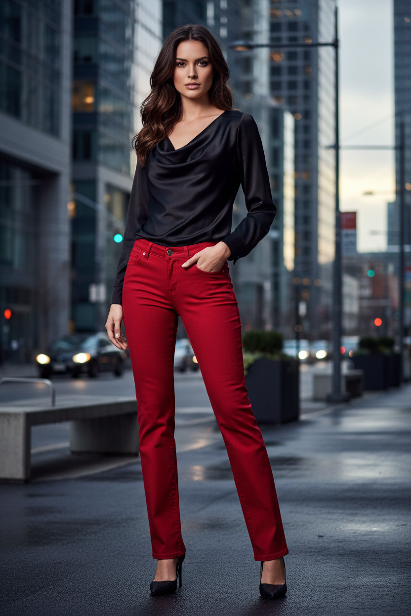 Pantalon Ungaro Fever Rouge Élégant - Coupe Moderne Femme