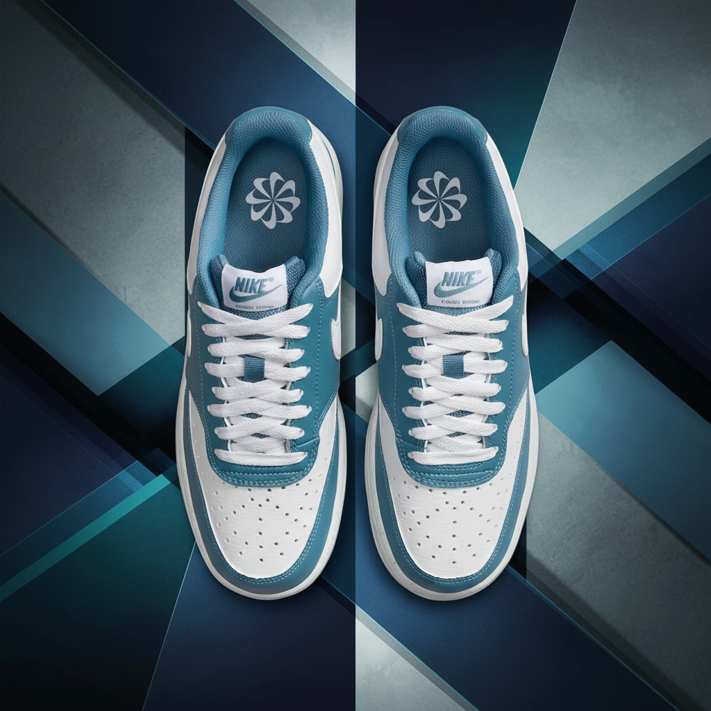 Nike Sneakers Femme Blanc Vert - Baskets Mode Confort Premium