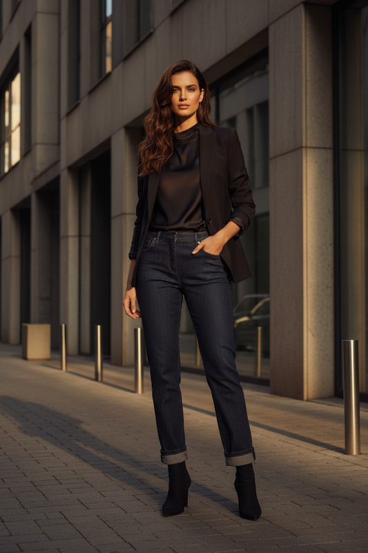 Jean Femme Jacob Cohen Brigitte Slim Bleu Délavé - Made in Italy - IMPOSE TON STYLL