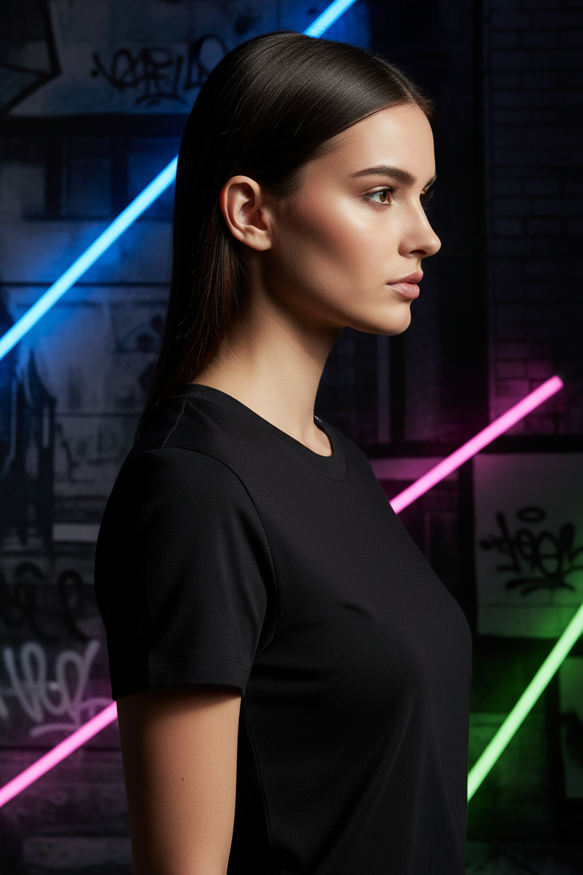 CKJ Col Rond Noir – Profil