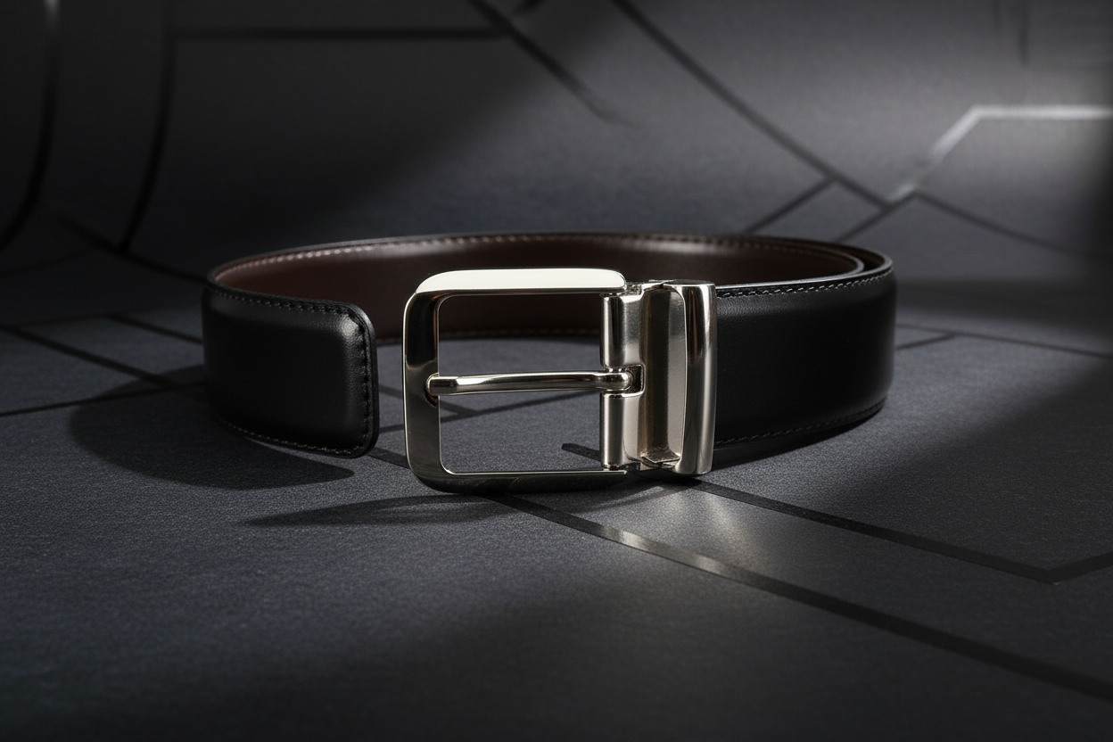 Ceinture Cuir Homme Ungaro Made in Italy - Marron Foncé - IMPOSE TON STYLL