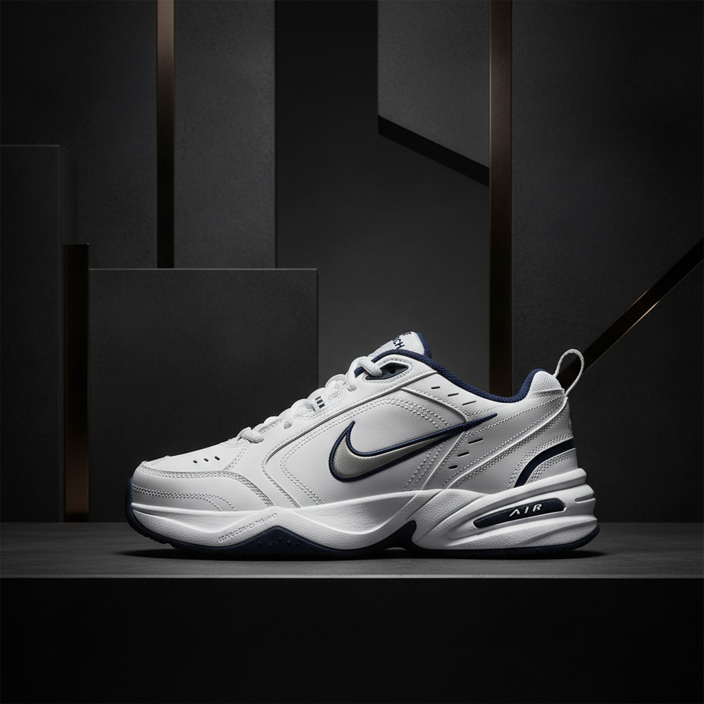 Nike Sneakers Homme Blanc - Baskets Cuir Premium 415445-102