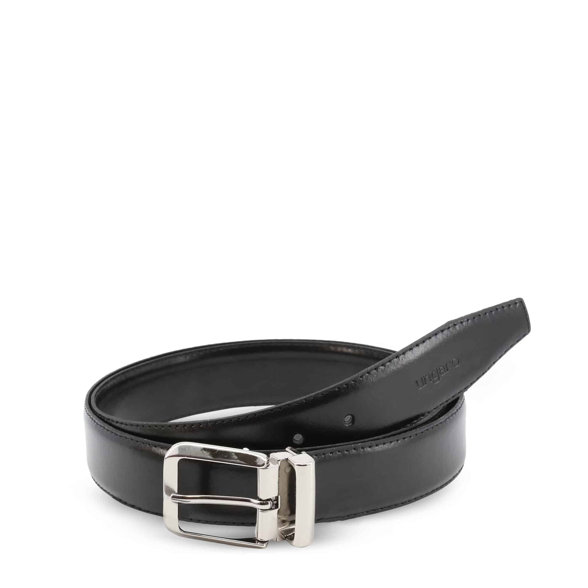 Ceinture Cuir Homme Ungaro Made in Italy - Noir Élégant - IMPOSE TON STYLL