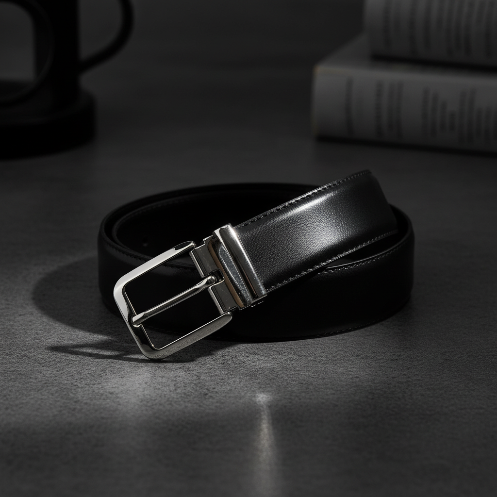 Ceinture Cuir Homme Ungaro Made in Italy - Noir Élégant - IMPOSE TON STYLL