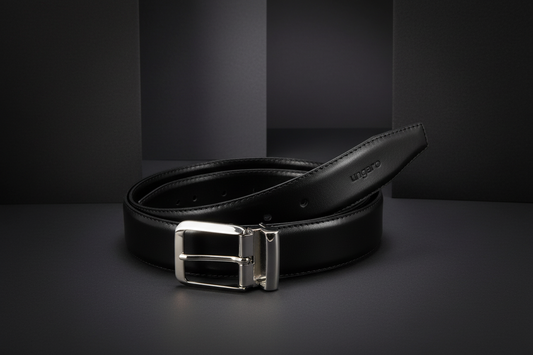 Ceinture Cuir Homme Ungaro Made in Italy - Noir Élégant - IMPOSE TON STYLL