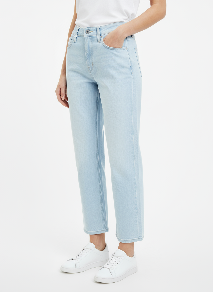 Jean CK straight bleu clair vue trois-quarts