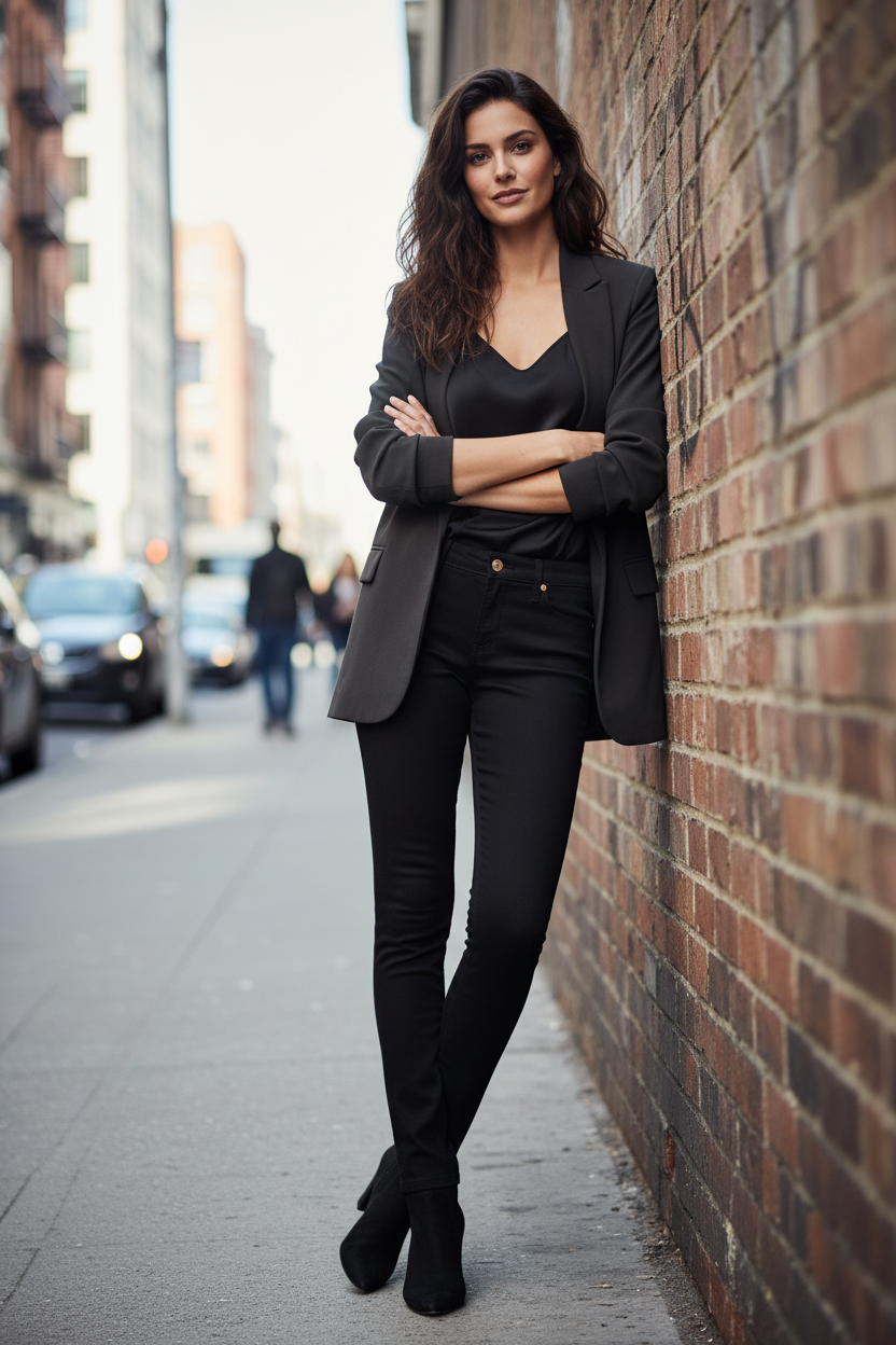 Jean Tommy Hilfiger - Pose urbaine mur