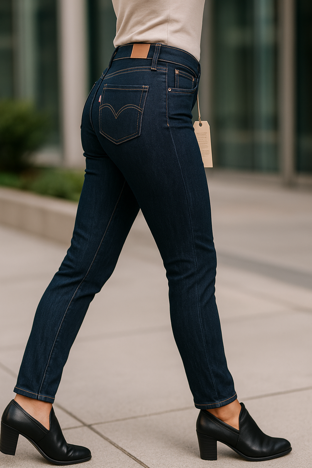 Jeans Levi's femme pose dynamique