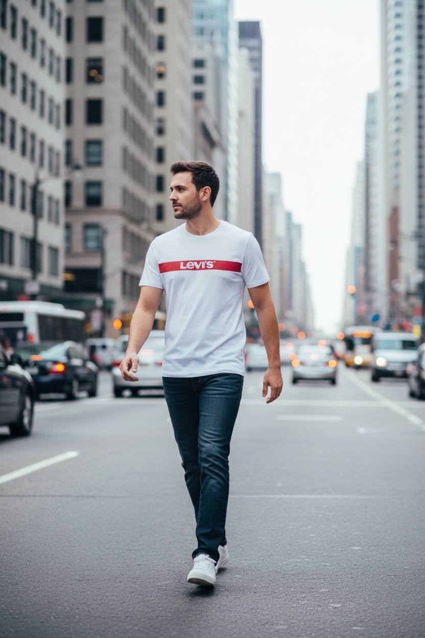 Levi's T-shirt - En mouvement