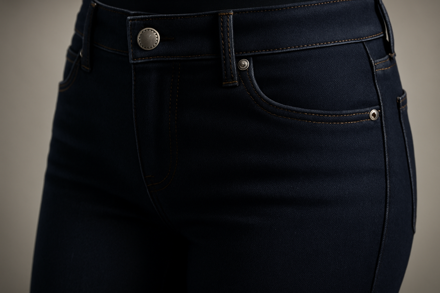 Photo détail construction jean noir slim