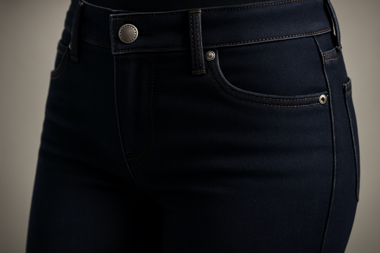 Photo détail construction jean noir slim