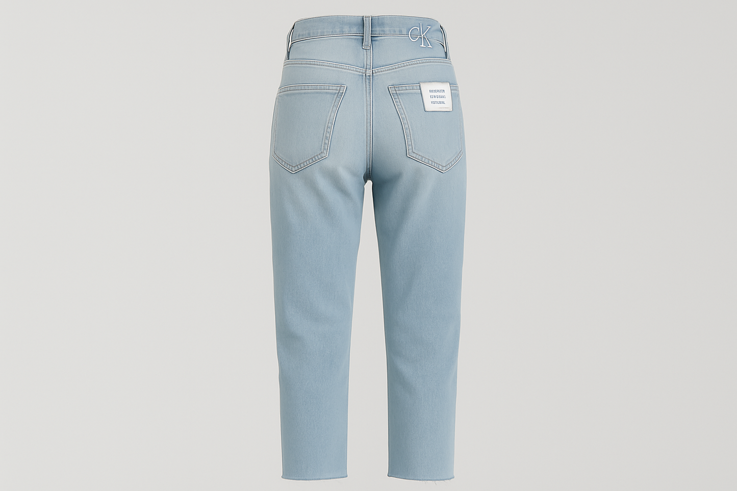 Photo de dos jean bleu clair