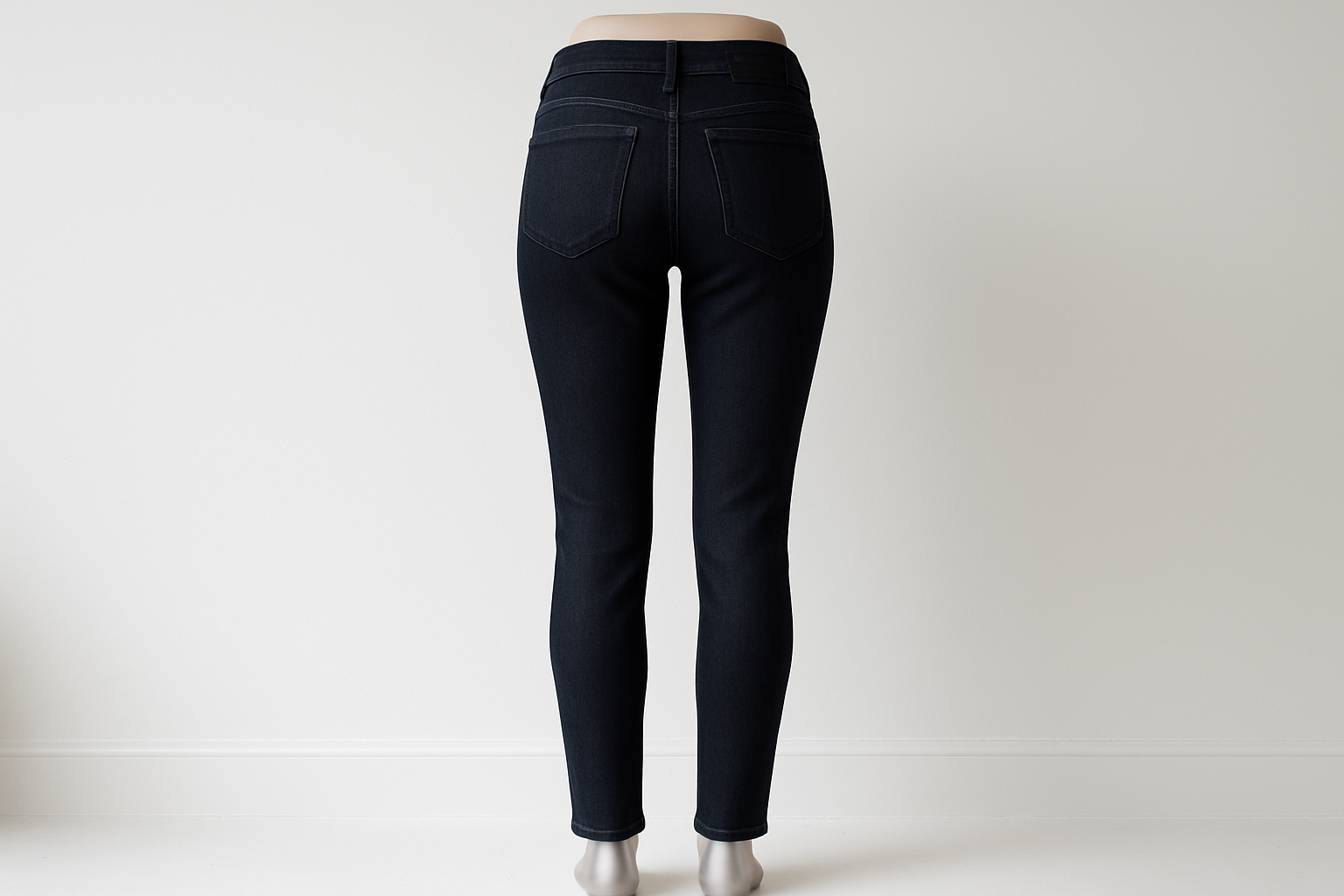 Photo de dos jean noir slim