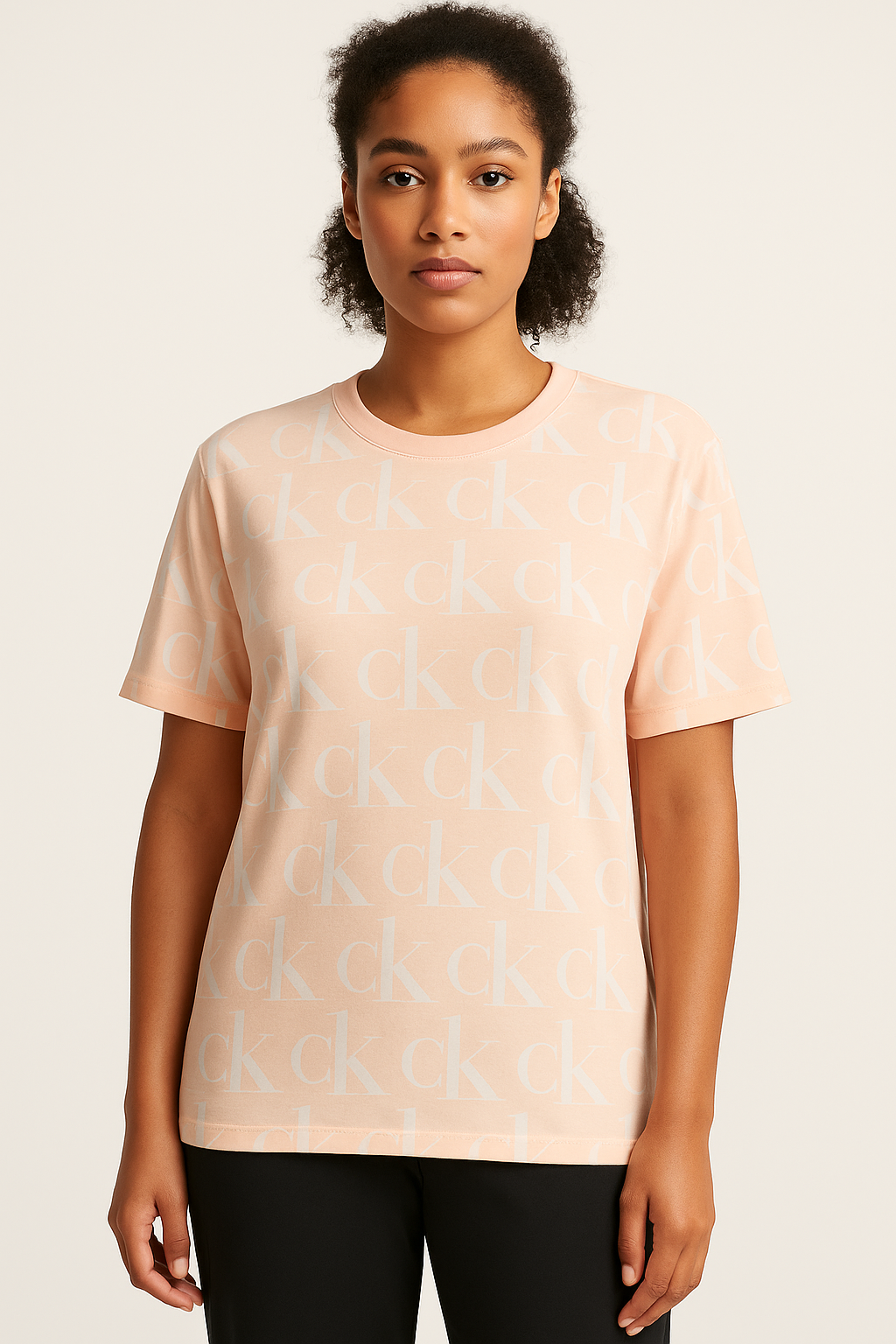 Vue de face CK rose motif