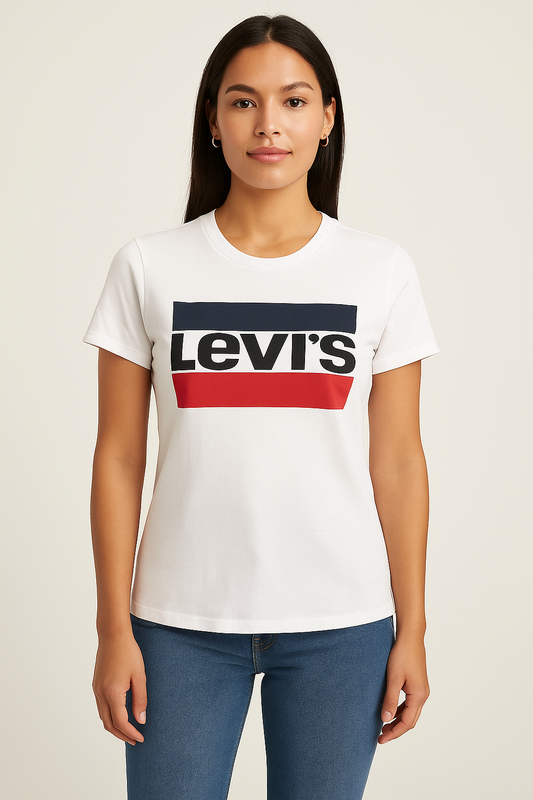 Vue de face Levi's blanc